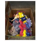 Box of beanie babies and more