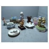 Flat with a woven wagon, ted e bear and Patti