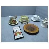 Japan dishes, flowered royal sealy China, wood