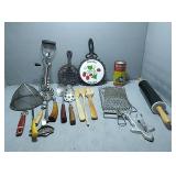 Flat of kitchen utensils and more
