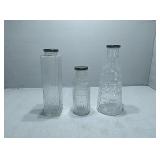 Glass bottles with lids
