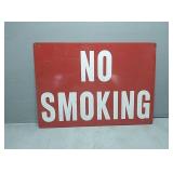 metal no smoking sign