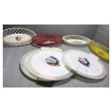 Old Indian plastic plates. Basket