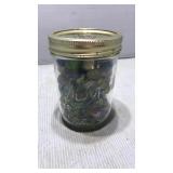 Pint jar of marbles
