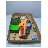 Flat of toy trucks/cars and more