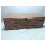 Storage container full of plates