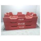 3 stackable Coca-Cola crates