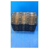 Wood jewelry box w contents