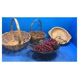 Baskets and grapes