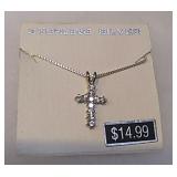 Sterling silver cross necklace