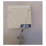 Sterling silver cross necklace
