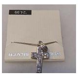 Sterling silver cross necklace