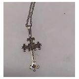 Sterling silver cross necklace