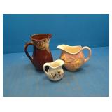 Small Mccoy pitcher, Rossville pitcher, and a