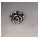 Rose sterling silver ring size 5