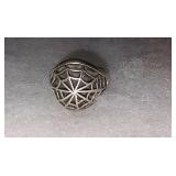 Sterling silver spider web ring size 7