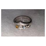 Sterling silver ring missing some gems size 8