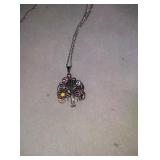 Sterling silver tree necklace