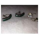 2 pairs of sterling silver earrings