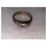 Sterling silver ring with purple 7.5