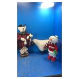 Santa helper bear,sheep,snowman