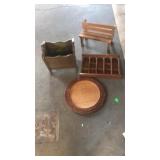 Wood lot shelf bench