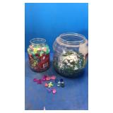 Plastic and glass deco