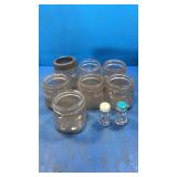 7 pint ball jars. Salt n peppers
