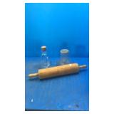 Rolling pin. Honey bottle
