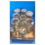 Assorted canning jars