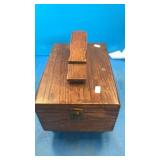 Wood shoe shine kit