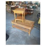 Wicker Coffee & End Tables Matching