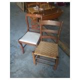 Harp back chair & Reed seat chair