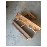 Wood Coat Hook & Knickknack Shelves