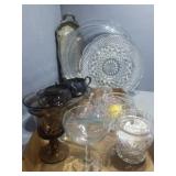 Box of glass & silverplate