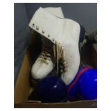 Roller Skates & Mini plastic ball hats