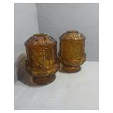Amber Indiana glass Fairy Lamps