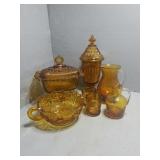 Amber Glass Decor : Candy Dishes