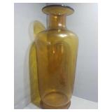 Large Amber Glass Vase 20"