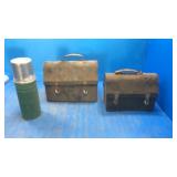 2 metal lunchbox with thermos