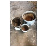 Lot rusty dented buckets