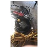 Drop light. Extension cords