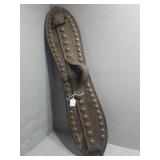 Brass Studded Leather Handle Strap