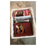 Box of cookbooks