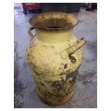 Yellow Milk Can : Bottom rusted out