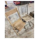 2 Folding Wood Chairs