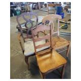 3 Miscellaneous Wood Dining Chairs