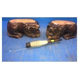 Wood lion legs. String