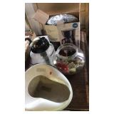 Knifes.  Bedpan. Coffee pot