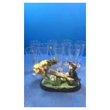 Stemware. Kids on teetertotor